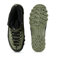 Men Waterproof Mid-Top Hiking Shoes with 3M Insulation | WH1106 - Green - OutdoorTravelGear.com