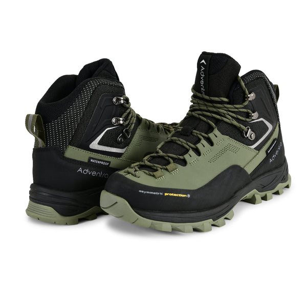 Men Waterproof Mid-Top Hiking Shoes with 3M Insulation | WH1106 - Green - OutdoorTravelGear.com
