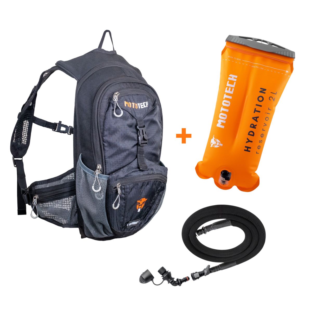 Hydration Reservoir Water Bladder - 2L + Stealth Hydration Backpack - 8L Combo 1