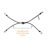 QuadPod | 4-Sided Bungee Tie Down System - 32" / 80cms - Black - OutdoorTravelGear.com