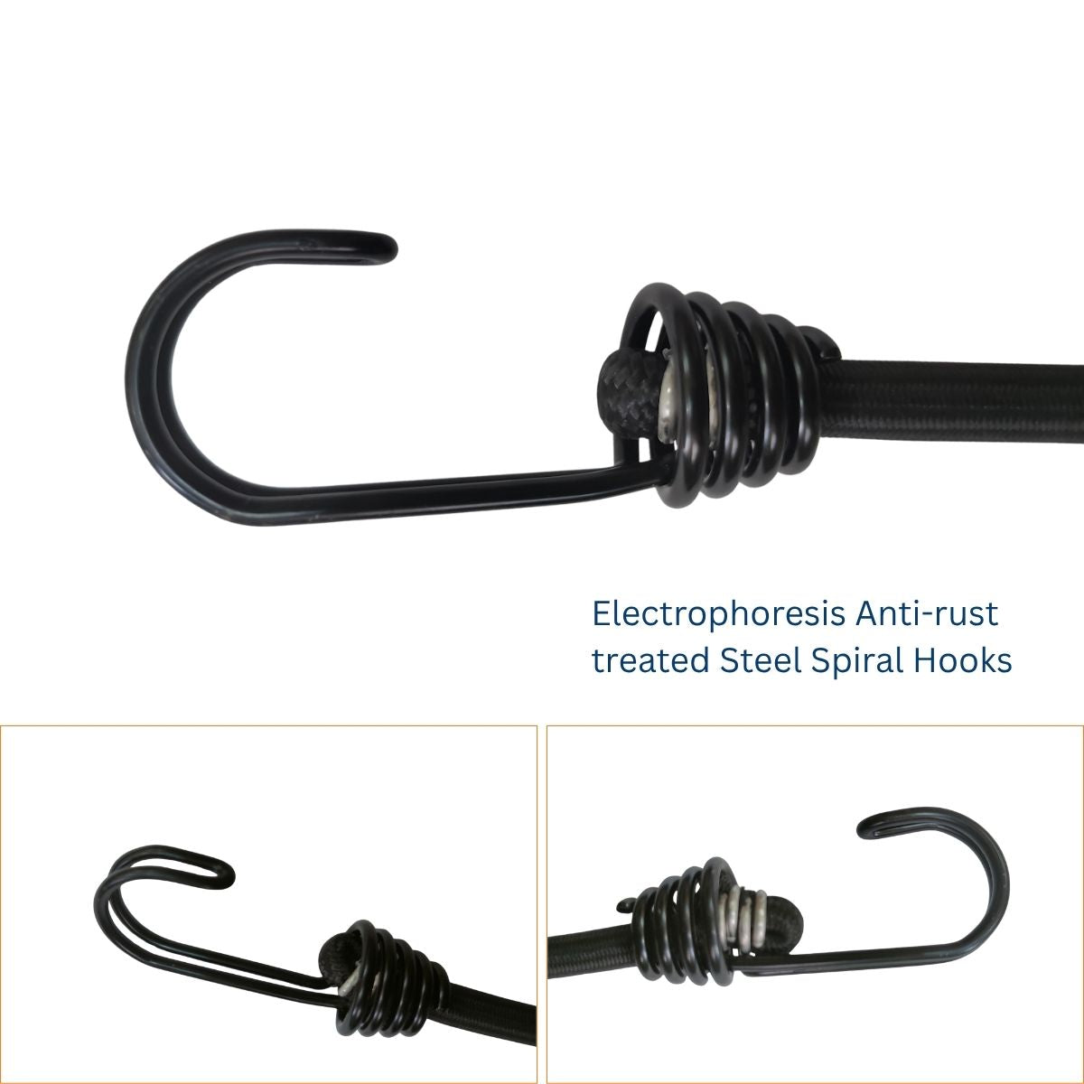 QuadPod | 4-Sided Bungee Tie Down System - 32" / 80cms - Black - OutdoorTravelGear.com