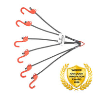 Hexapod Bungee Tie-down System - 32" / 80cms - Grey + Orange - OutdoorTravelGear.com