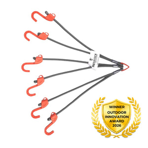 Hexapod Bungee Tie-down System - 32" / 80cms - Grey + Orange - OutdoorTravelGear.com