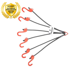 Hexapod Bungee Tie-down System - 32" / 80cms - Grey + Orange - OutdoorTravelGear.com