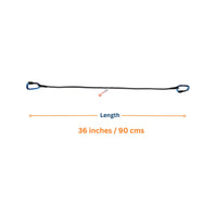 QuickClip Bungee Tie-Down with Carabiner - 36" / 90cms - Grey