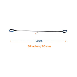 QuickClip Bungee Tie-Down with Carabiner - 36" / 90cms - Grey