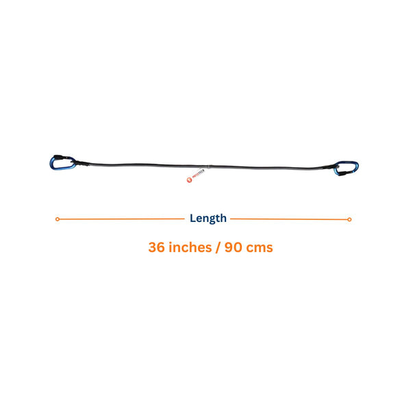 QuickClip Bungee Tie-Down with Carabiner - 36" / 90cms - Grey
