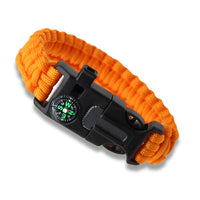 Paracord Multi-functional 5 in 1 Survival Bracelet - Orange - OutdoorTravelGear.com