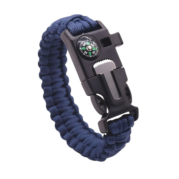 Paracord Multi-functional 5 in 1 Survival Bracelet - Blue 