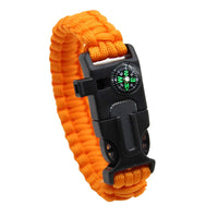 Paracord Multi-functional 5 in 1 Survival Bracelet - Orange - OutdoorTravelGear.com