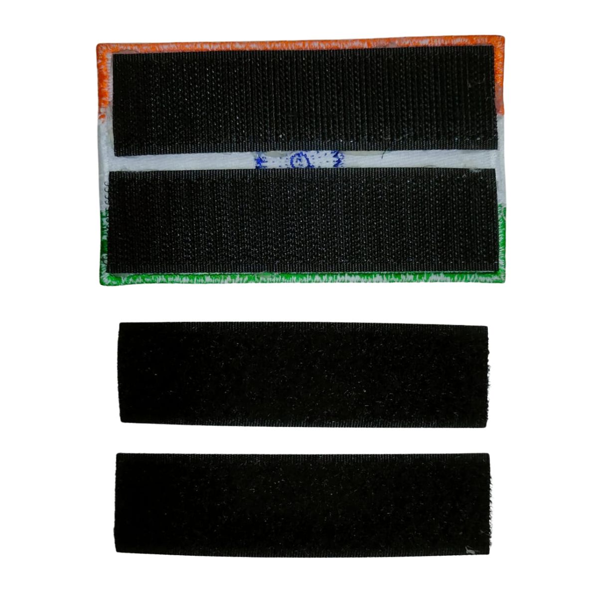 India Flag Patch - Embroidered Tricolour Flag of Bharat with Velcro 3