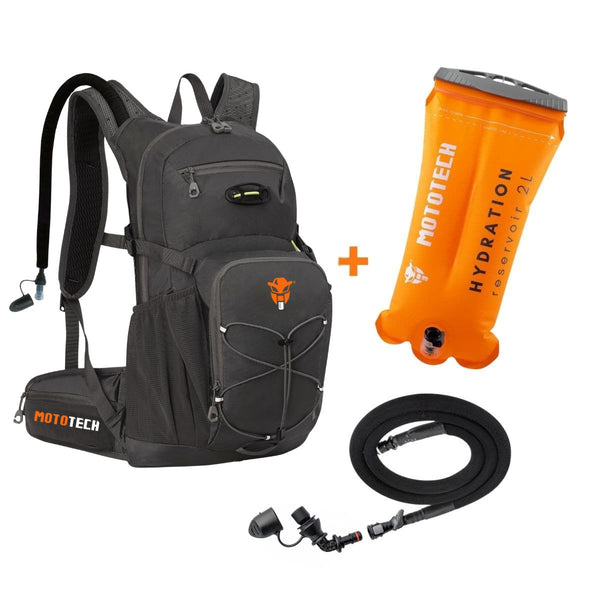 Hydration Reservoir Water Bladder - 2L + Stealth Pro Hydration Backpack - 15L COMBO - OutdoorTravelGear.com