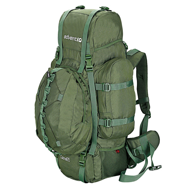 Colonel Rucksack + Detachable Daypack With Rain Cover - 85Litres - Olive Green - OutdoorTravelGear.com