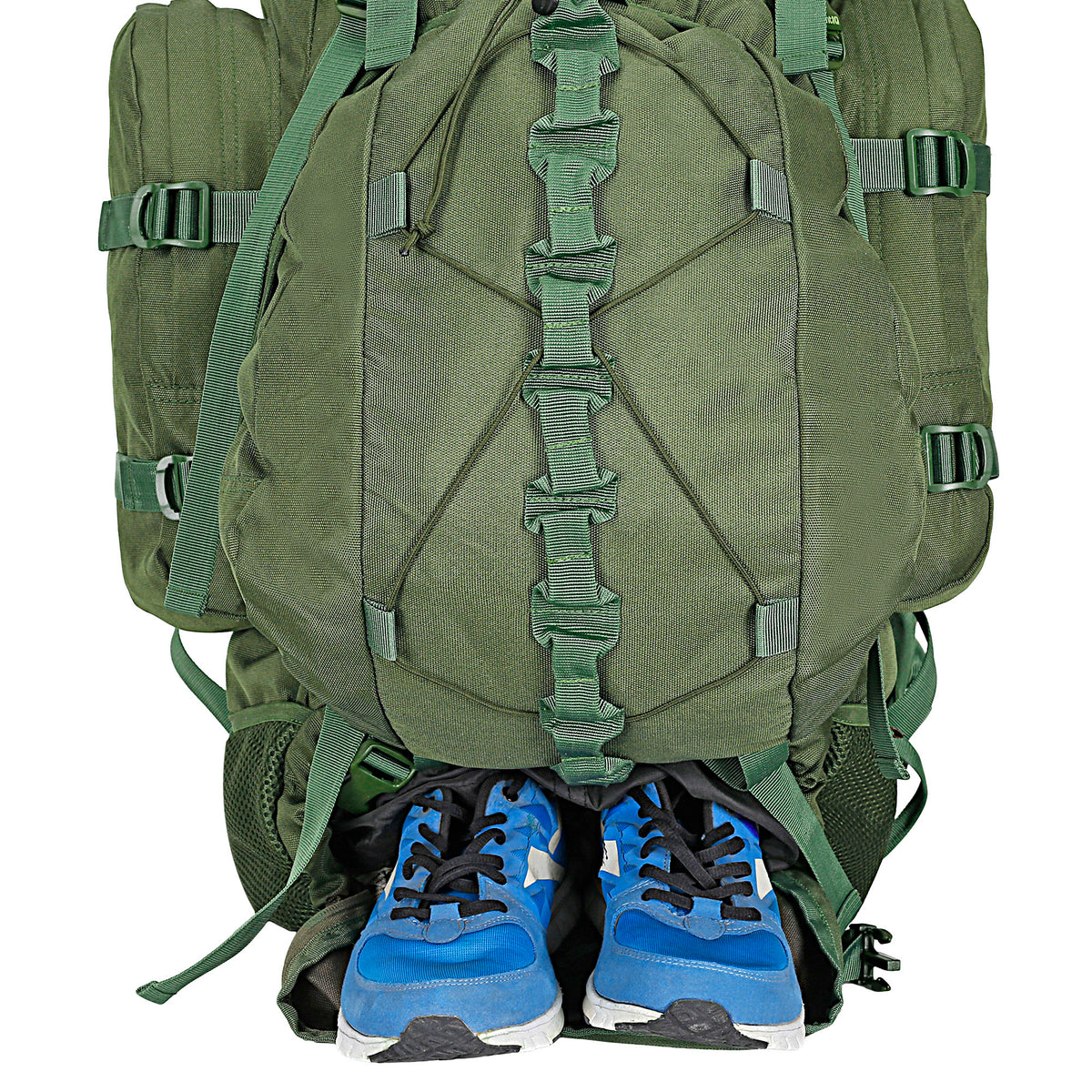 Colonel Rucksack + Detachable Daypack With Rain Cover - 85Litres - Olive Green - OutdoorTravelGear.com