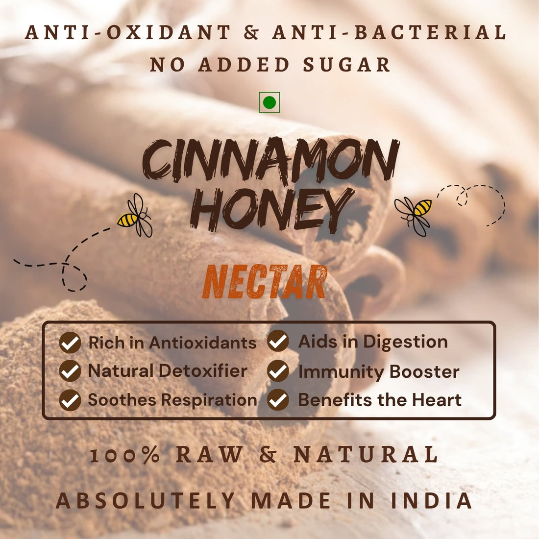 Cinnamon Honey | Anti-Oxidant & Anti-Bacterial Nectar | 100% Raw & Natural - OutdoorTravelGear.com