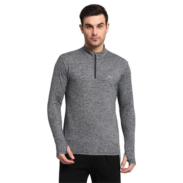 Men's Nomadic Full Sleeves T-Shirt / Baselayer with Extra Stretch - Charcoal Gray - OutdoorTravelGear.com
