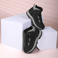 Men Waterproof Mid-Top Hiking Shoes with 3M Insulation | WH1104 - Black - OutdoorTravelGear.com