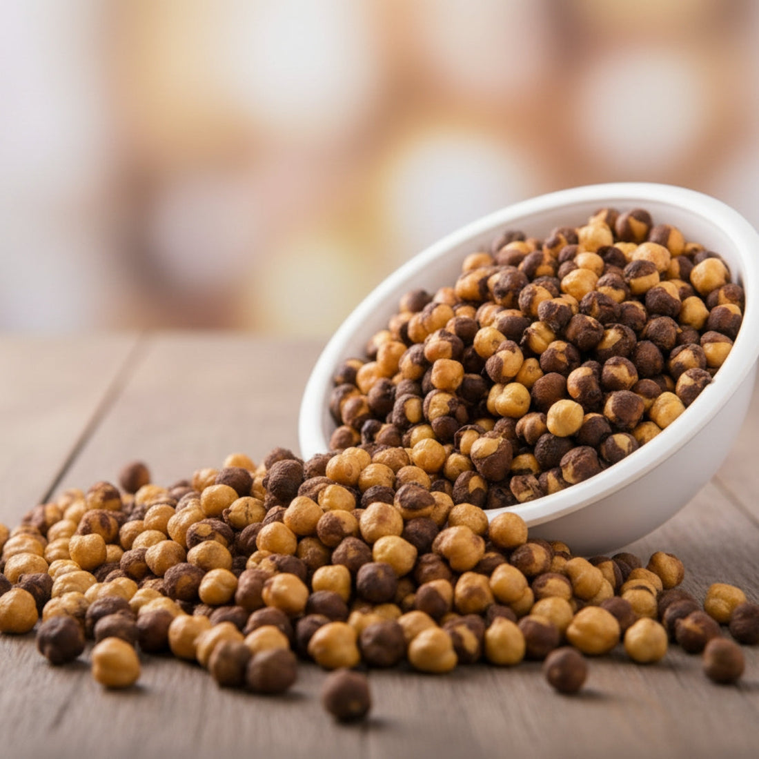 Sand-Roasted Black Chickpeas / Chana Sattu Blend (Unsalted)| Dietary Fibre & Protein Rich Superfood - OutdoorTravelGear.com
