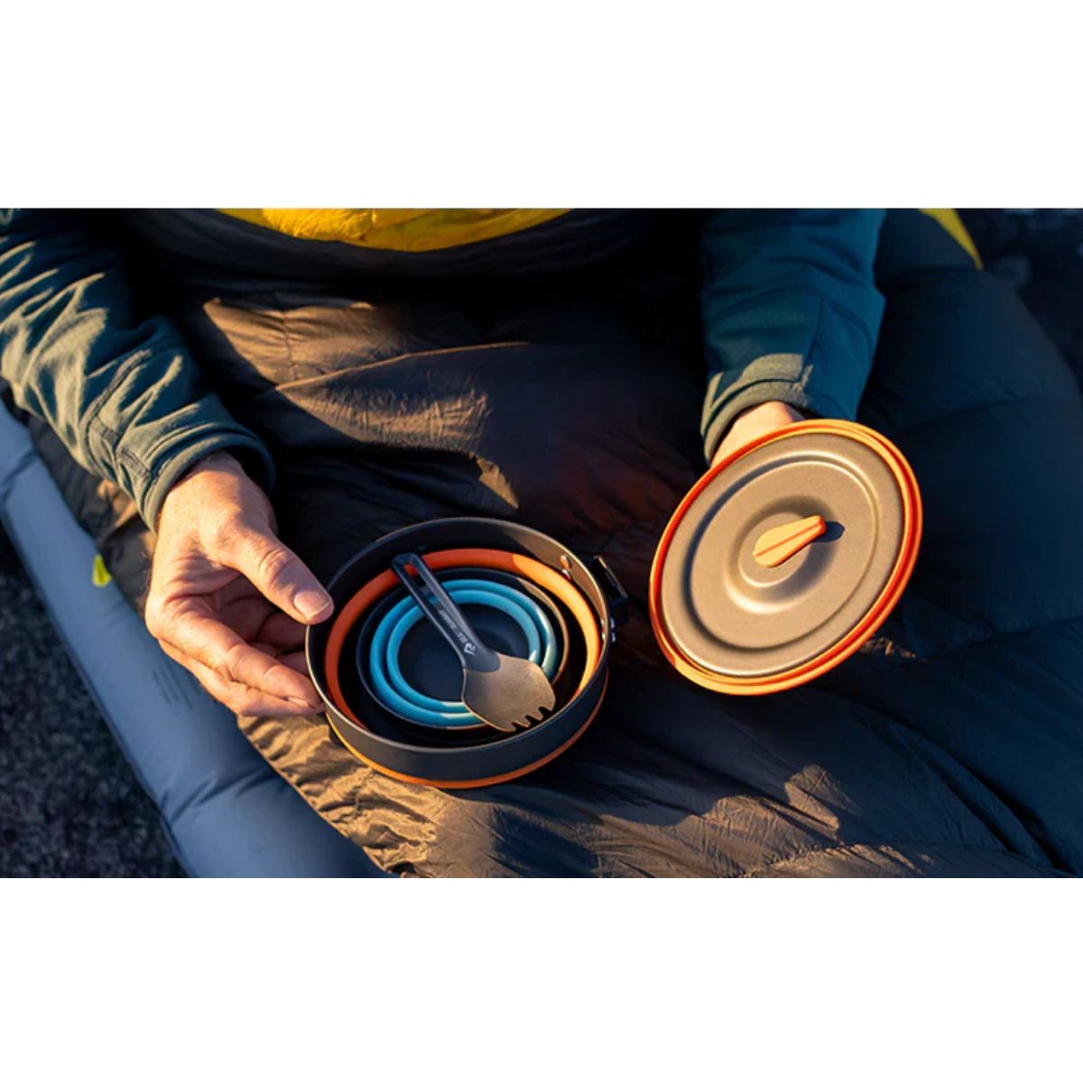 Frontier Ultralight Collapsible 1L Pot Cook Set - 3 Piece Set - OutdoorTravelGear.com