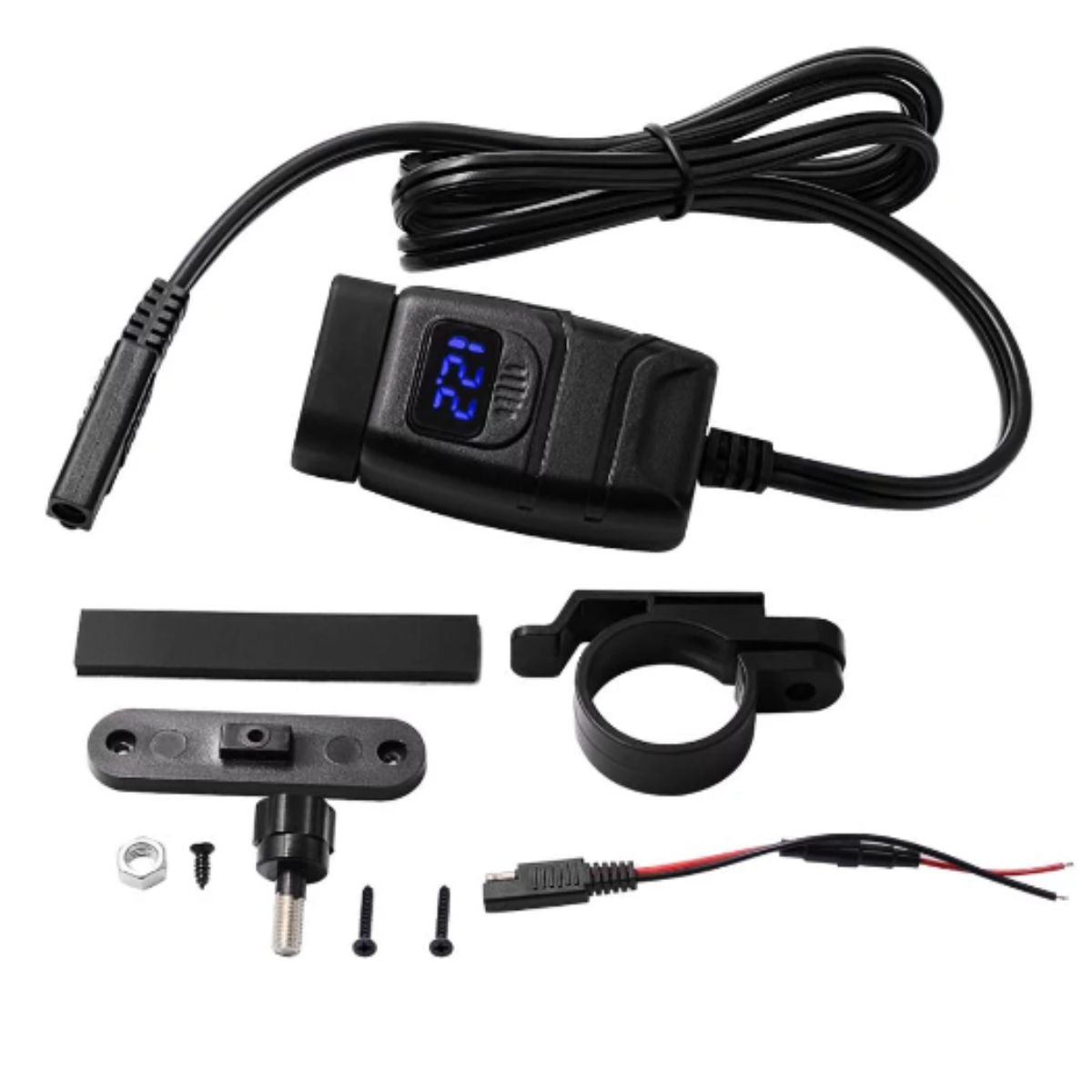 Waterproof Handlebar with QC3.0 Fast Motorbike USB Charger for Mobile Phones 7