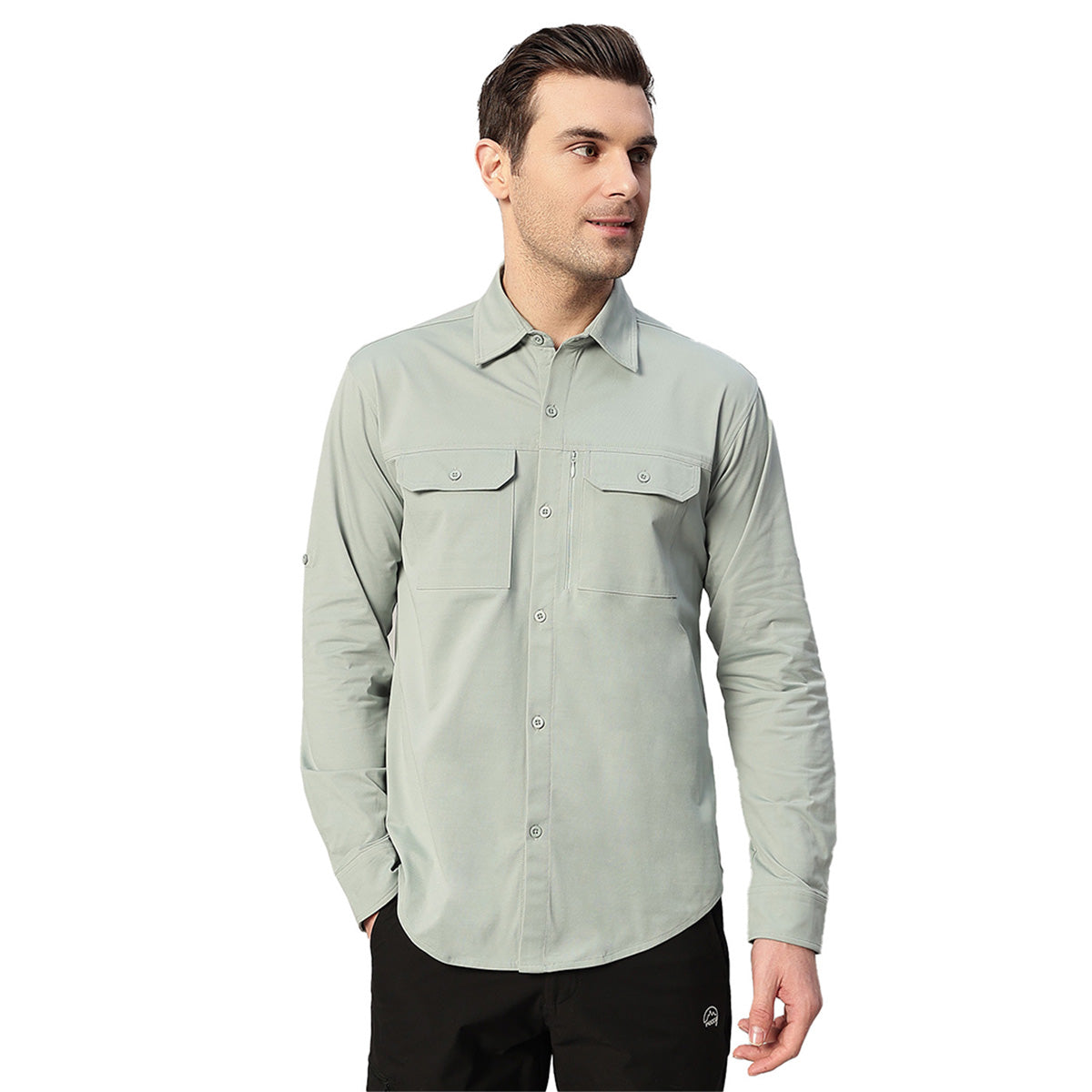 Men's TechFlex Cargo Shirt - Sage Green - OutdoorTravelGear.com