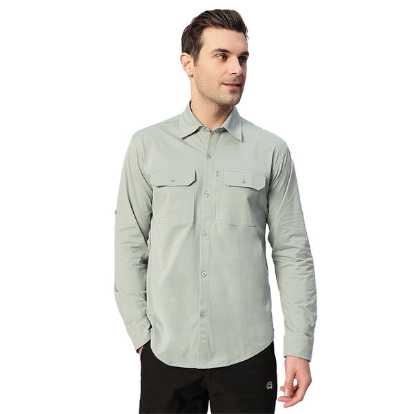 Men's TechFlex Cargo Shirt - Sage Green - OutdoorTravelGear.com