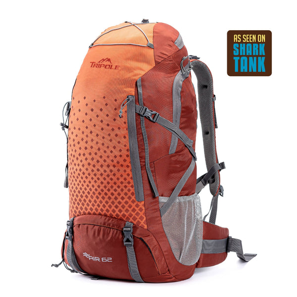 Air Travel and Hiking Rucksack - 62 Litres - Red - OutdoorTravelGear.com