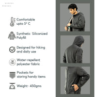 Men's Winter Jacket 5°C Comfort - Trekking and Daily Use