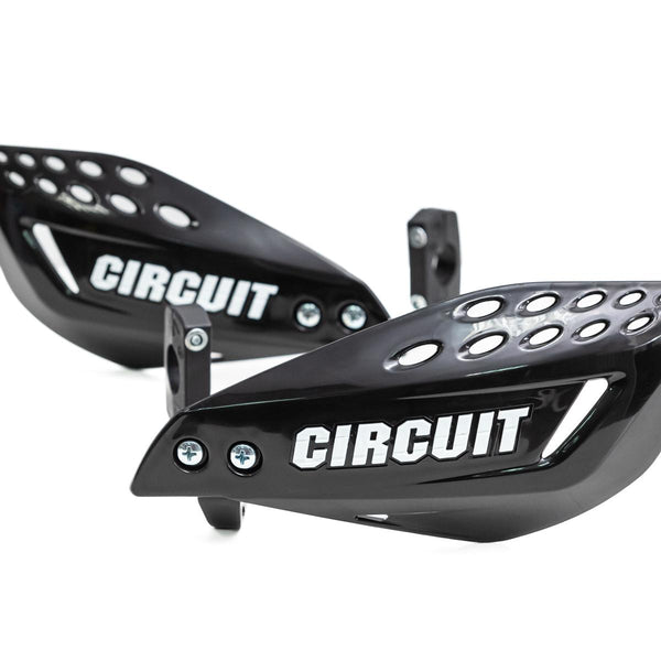 Circuit Equipment Vector Carbon Handguards with Nylon Bracket - Black+White