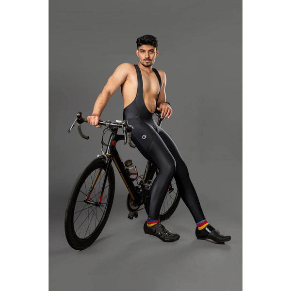 Mens Cycling Endurance Bib Full Tights - Gel Padded - Nightrider - OutdoorTravelGear.com