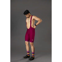 Mens Cycling - Racing Bib Shorts - Sprint - Crimson - OutdoorTravelGear.com
