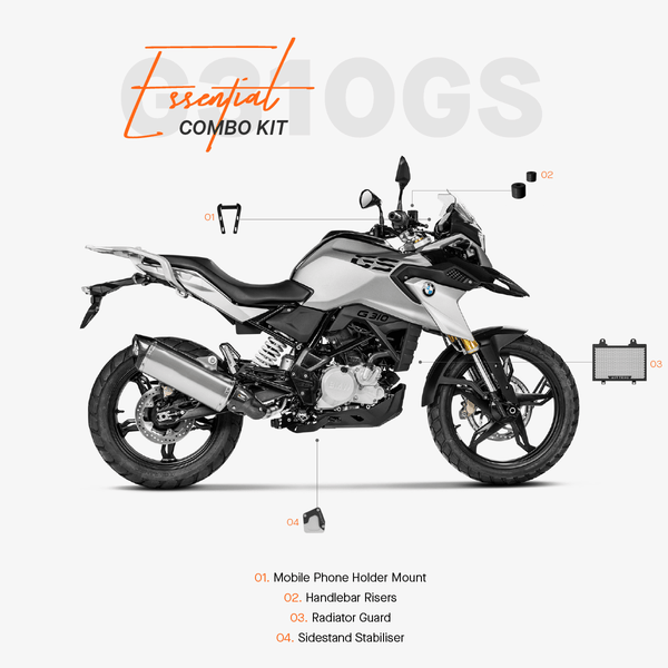 ADV TRIBE The Essential Combo Kit of 4 Accessories for BMW G310GS - OutdoorTravelGear.com