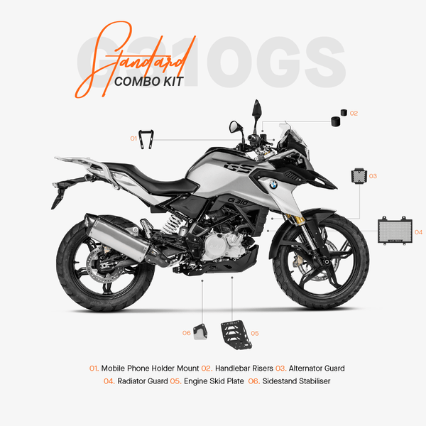 ADV TRIBE The Standard Combo Kit of 6 Accessories for BMW G310GS - OutdoorTravelGear.com