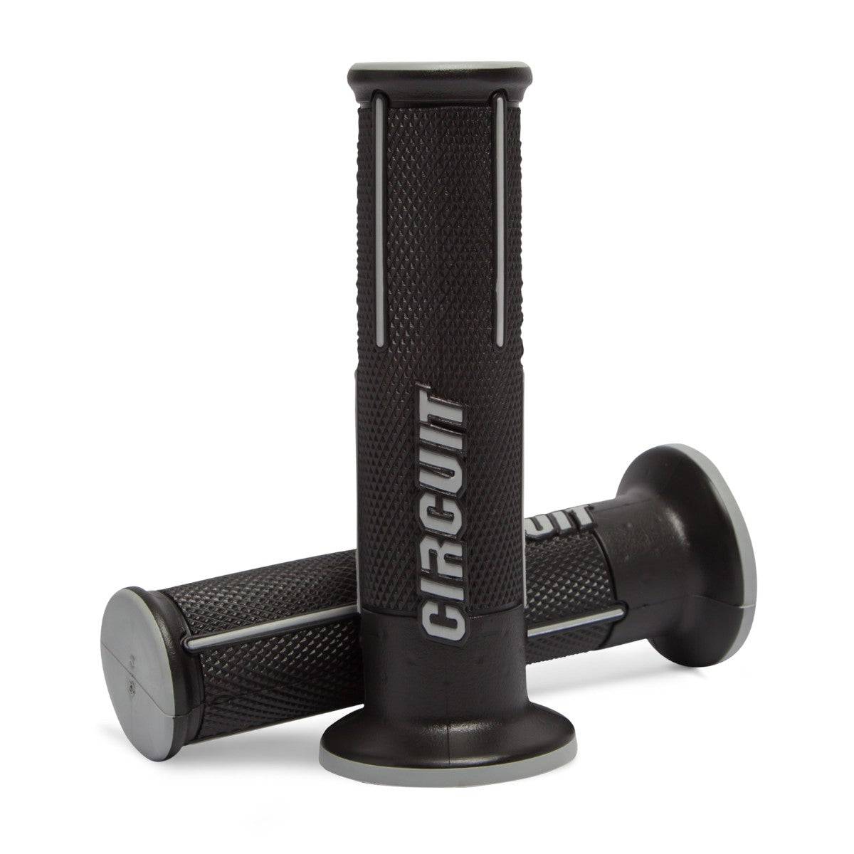 Speed Racing Universal Motorcycle Handlebar Grips - Black+Grey - OutdoorTravelGear.com