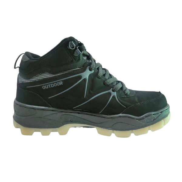 CTR OD-9 Mid Ankle Trekking and Hiking Shoes - Anti-skid Slip-resistant Mountain Boots - Black - OutdoorTravelGear.com