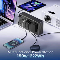 Compact Solar Power Station - 222Wh - 200Watt - 60000mAh - OutdoorTravelGear.com