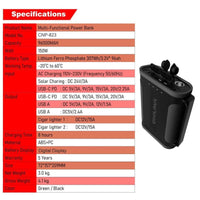 Compact Solar Power Station - 307Wh - 150Watt - 96000mAh - OutdoorTravelGear.com