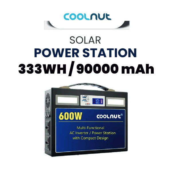 Compact Solar Power Station - 333Wh - 600Watt - 90000mAh - OutdoorTravelGear.com