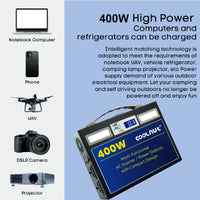 Compact Solar Power Station - 384Wh - 400Watt - 120000mAh - OutdoorTravelGear.com