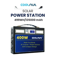 Compact Solar Power Station - 499Wh - 400Watt - 135000mAh - OutdoorTravelGear.com