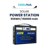 Compact Solar Power Station - 555Wh - 600Watt - 150000mAh - OutdoorTravelGear.com