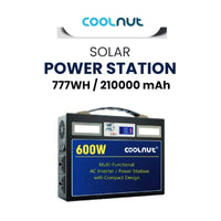 Compact Solar Power Station - 777Wh - 600Watt - 210000mAh - OutdoorTravelGear.com