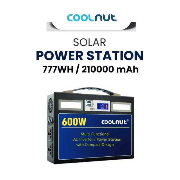 Compact Solar Power Station - 777Wh - 600Watt - 210000mAh - OutdoorTravelGear.com