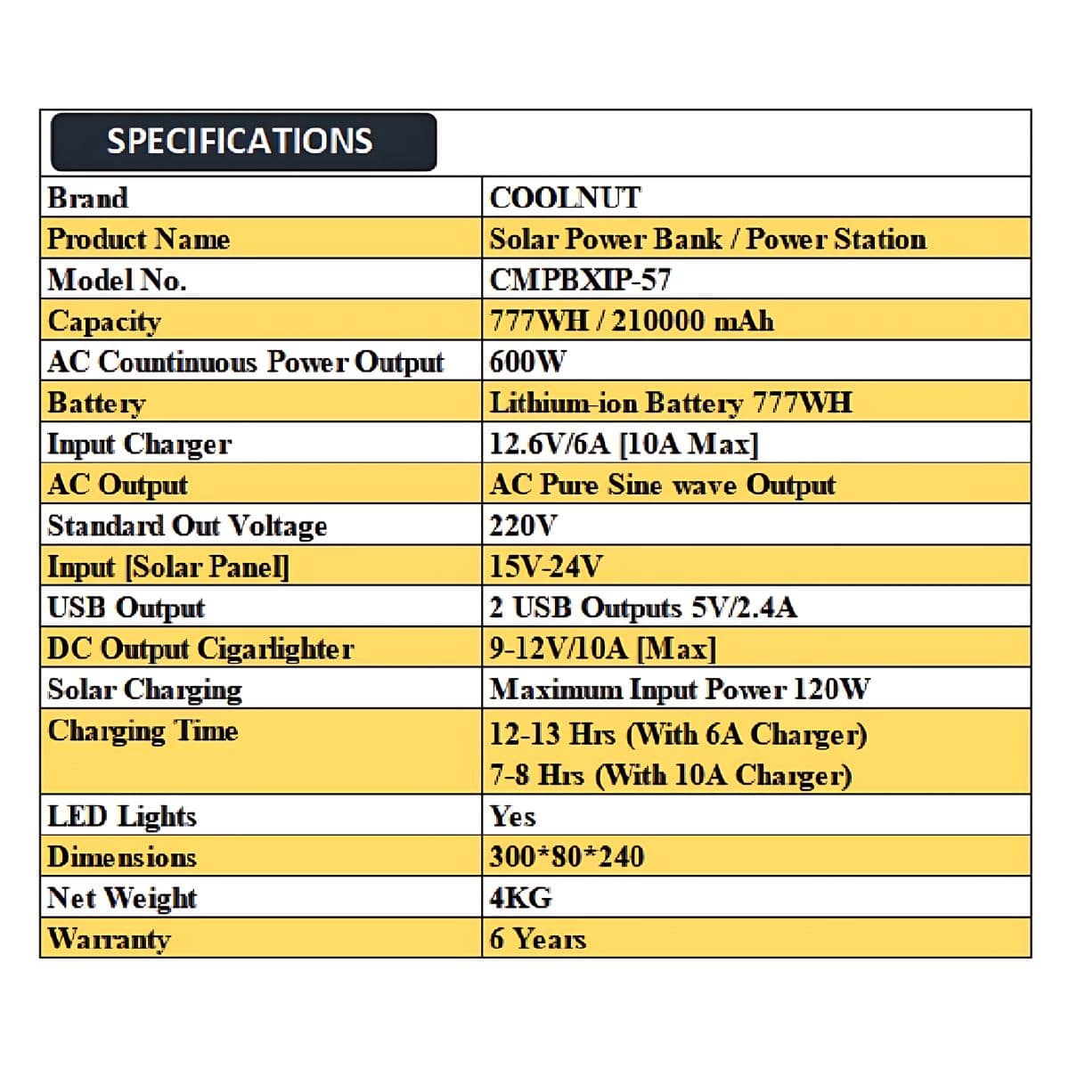 Compact Solar Power Station - 777Wh - 600Watt - 210000mAh - OutdoorTravelGear.com