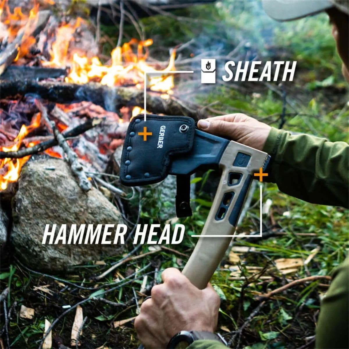 Bushcraft Hatchet - Coyote Brown - OutdoorTravelGear.com