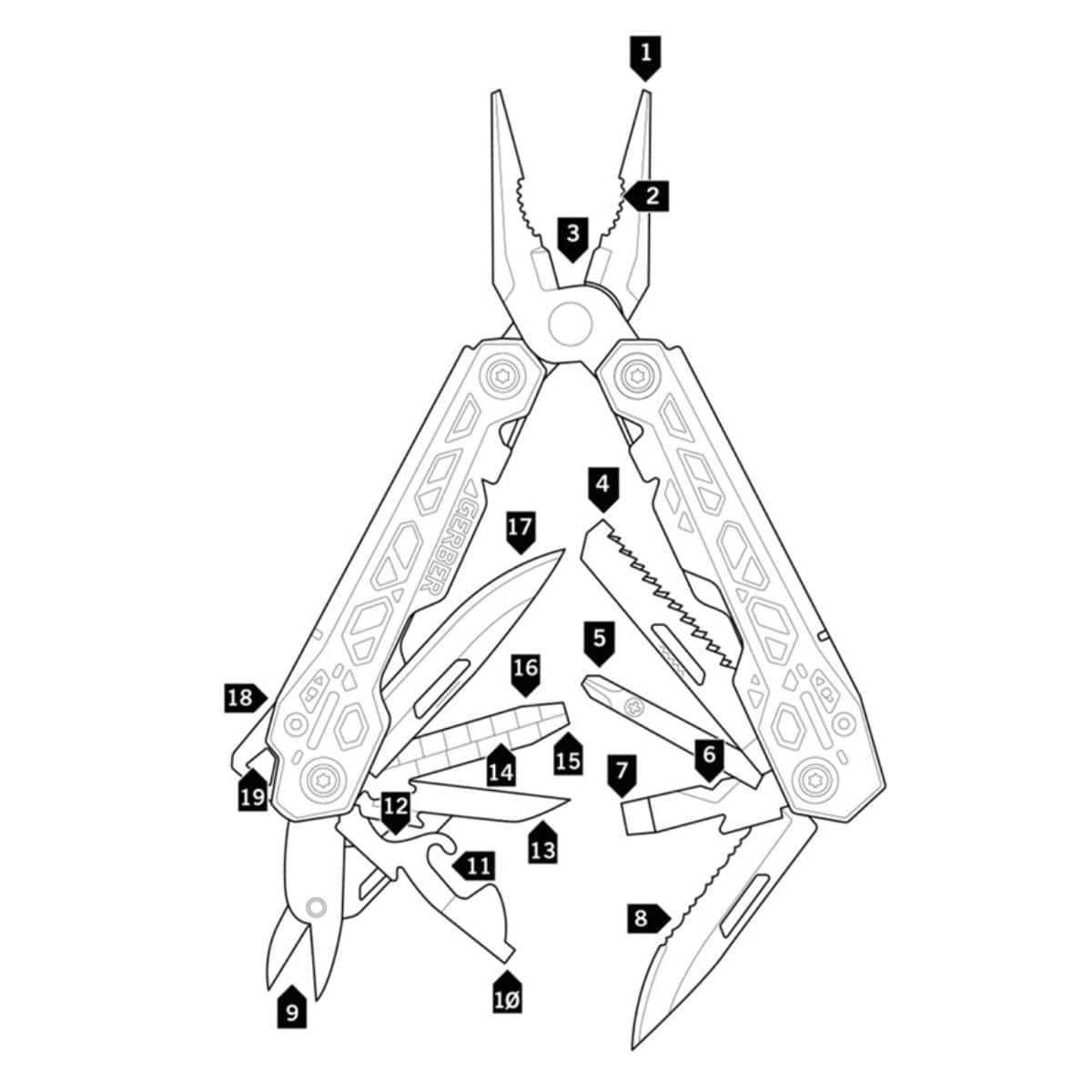 Truss Multitool - Black - 31-003685 - OutdoorTravelGear.com