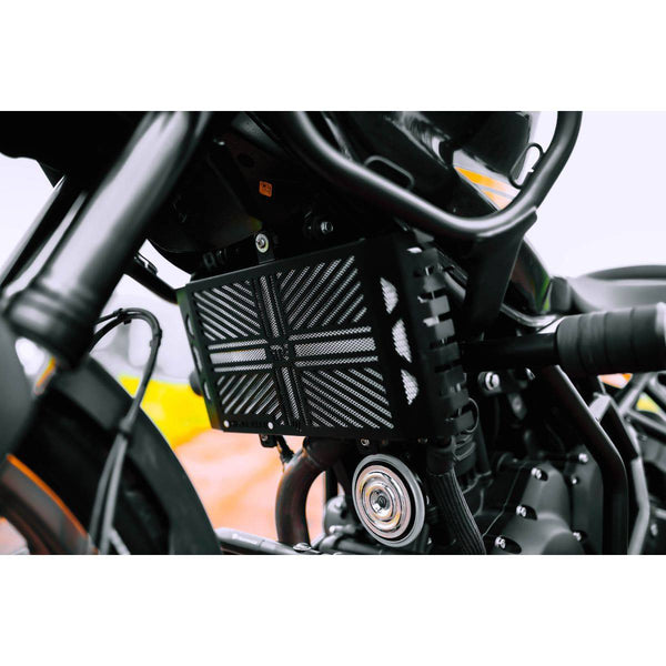 Royal Enfield Himalayan 450 Radiator Guard - Silver - OutdoorTravelGear.com