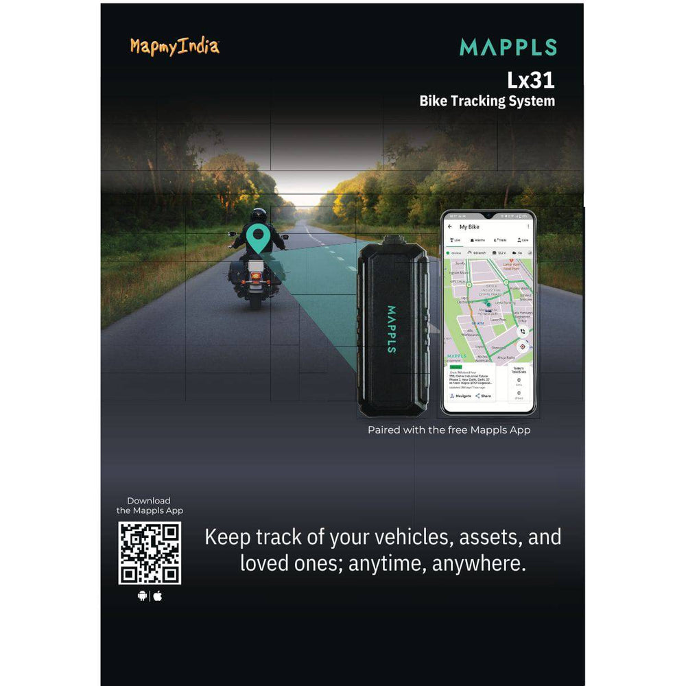 Mappls Lx31 Bike Tracking System with Year Subscription