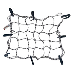 Reflective Flexi Hook Bungee Net - 15"x12" - Black - OutdoorTravelGear.com