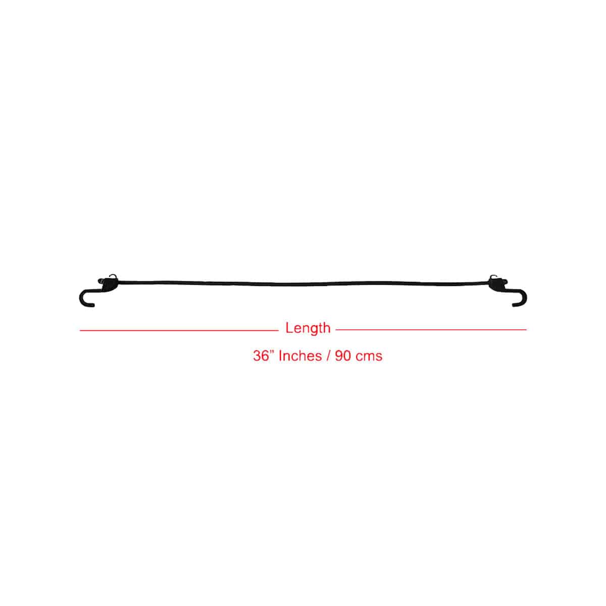 Grappler Bungee Tie-Down - 36 inches - Black - 8mm - Pack of 2 - OutdoorTravelGear.com